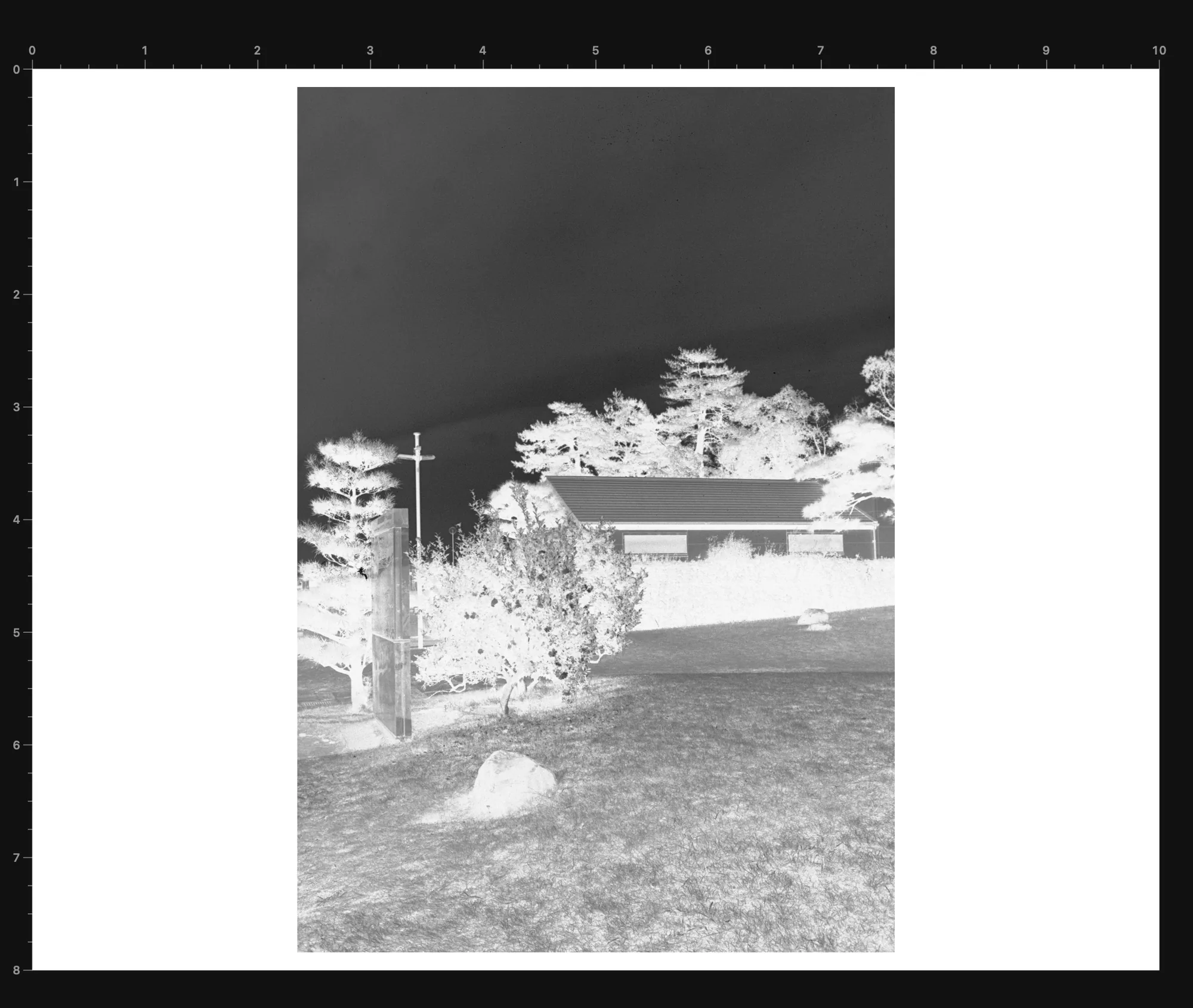 Glass plate layout in the negaflow print workspace